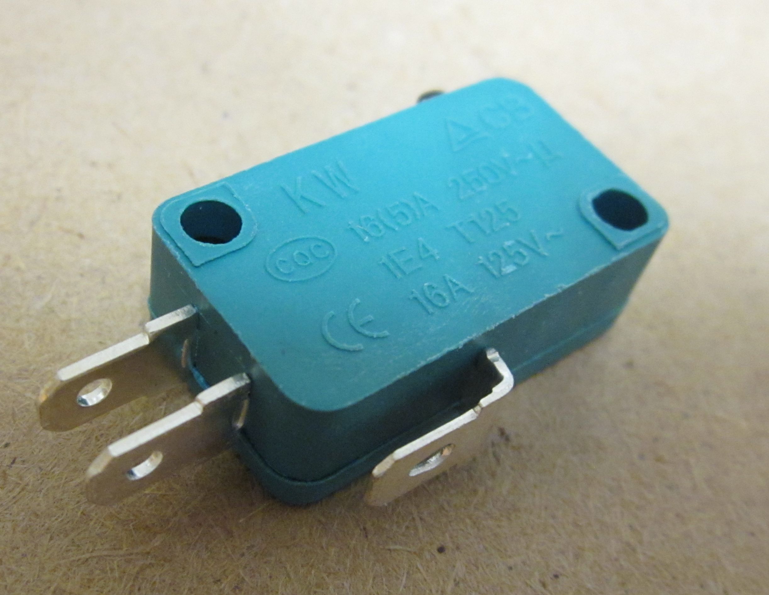 Микропереключатель MSW-01B on-off (16A/250VAC) (без фиксации)