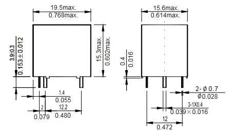 Электромагнитное реле NT73-2C-S10 10A 24VDC