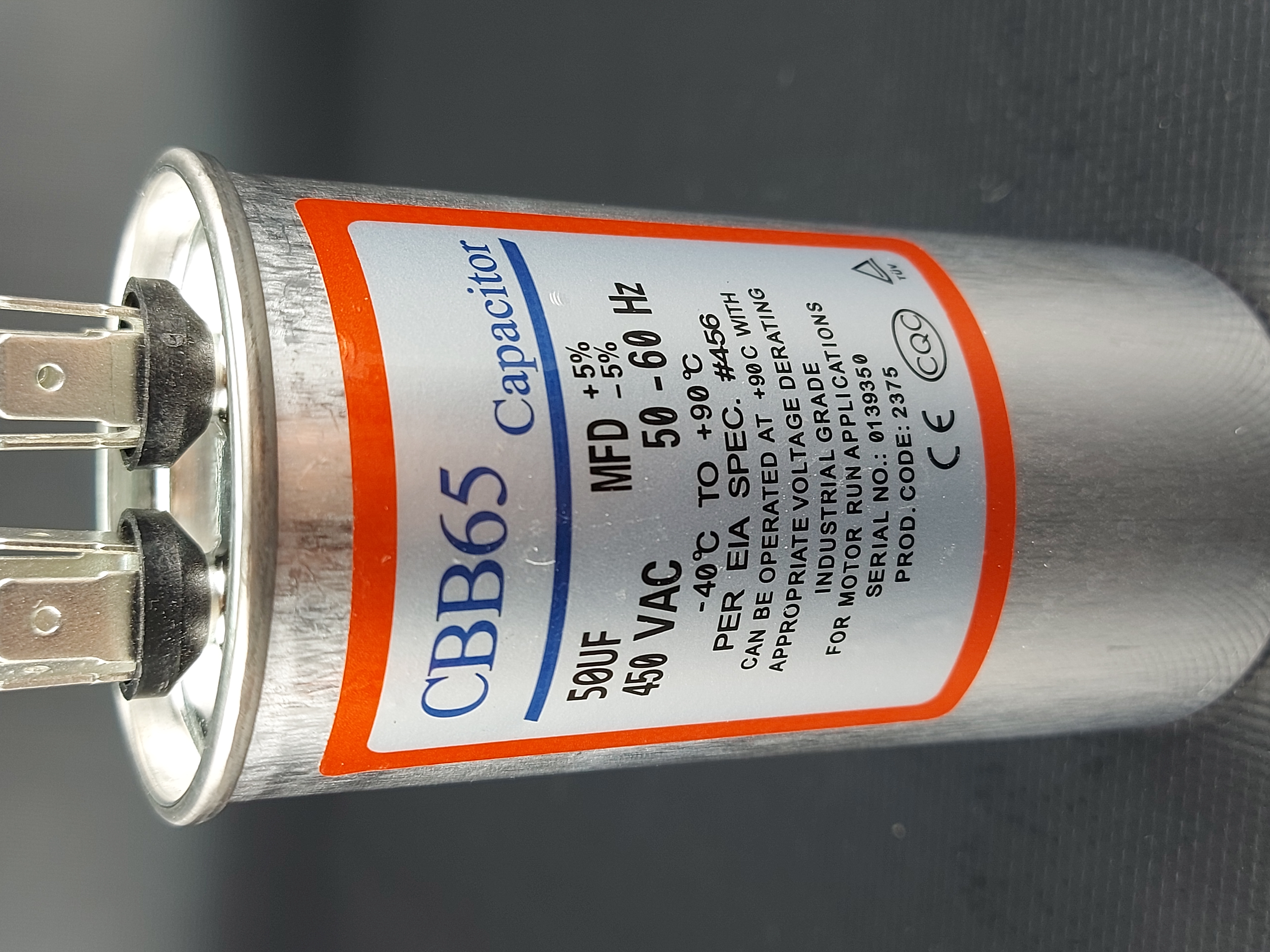 Пуско-рабочий конденсатор CBB65 50 мкФ 450V
