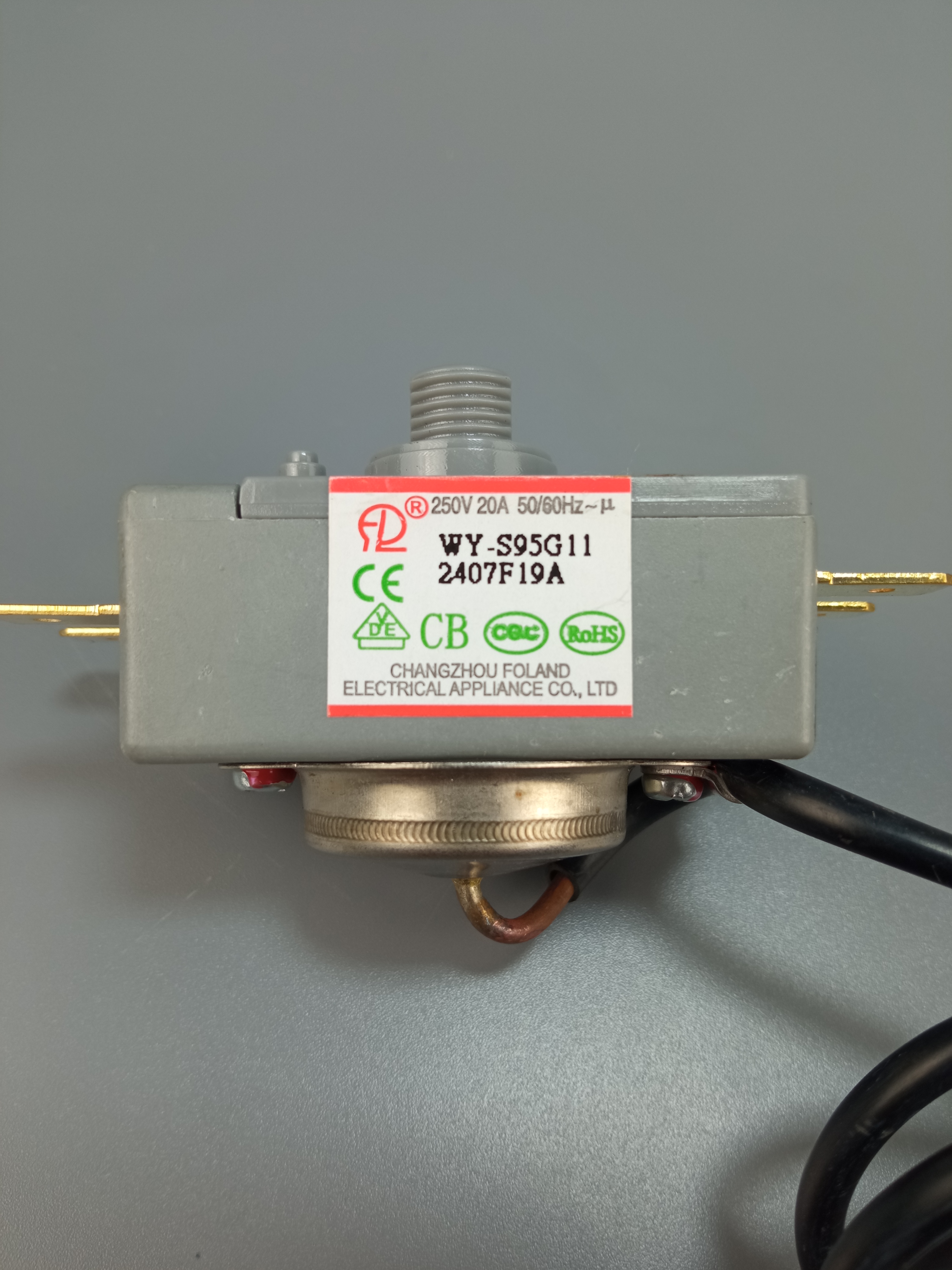 Термопредохранитель водонагревателя капиллярный WY-S95G11 95C L-600 мм