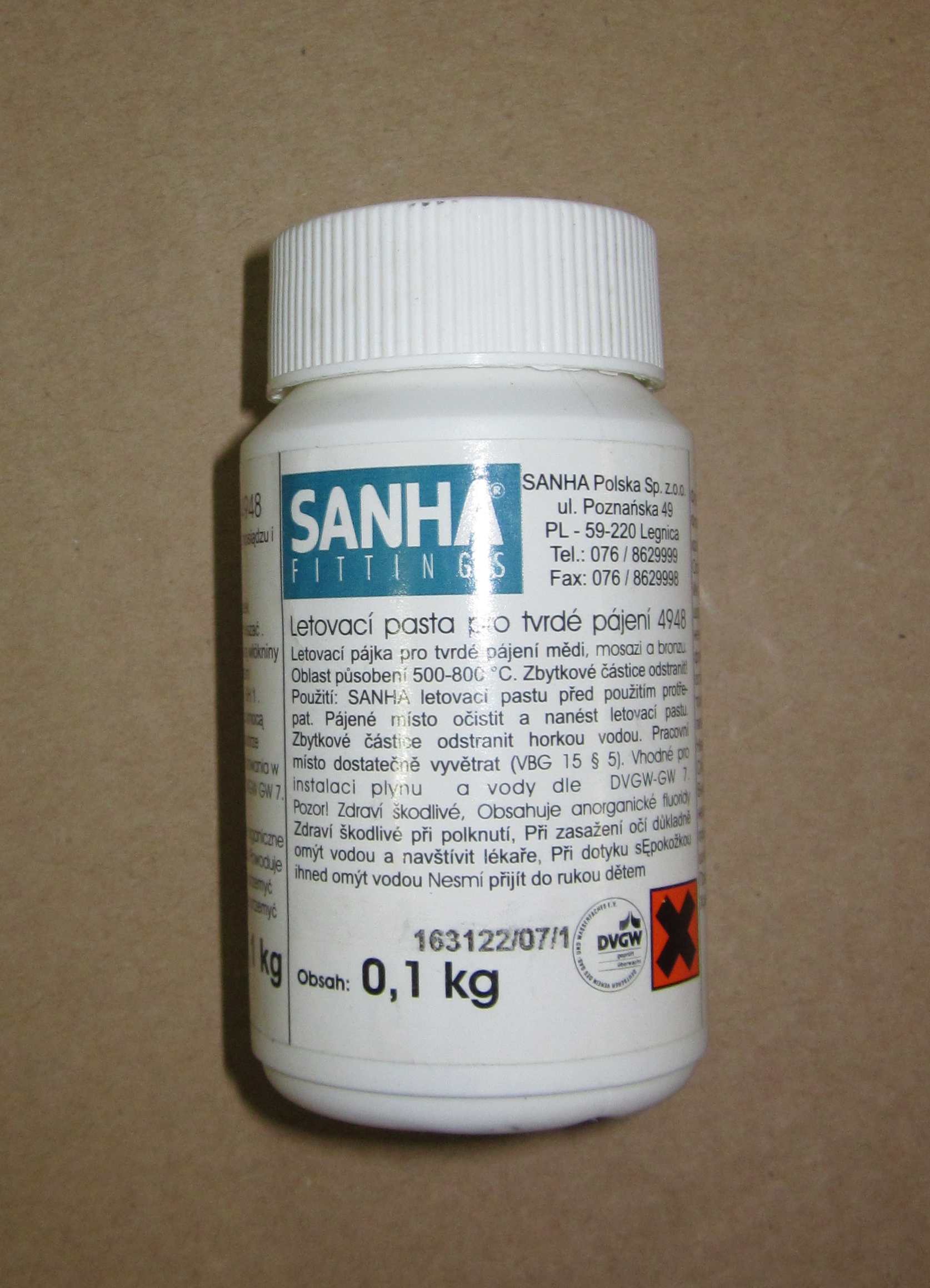 Флюс для пайки 4948 SANHA (банка 100 гр.)