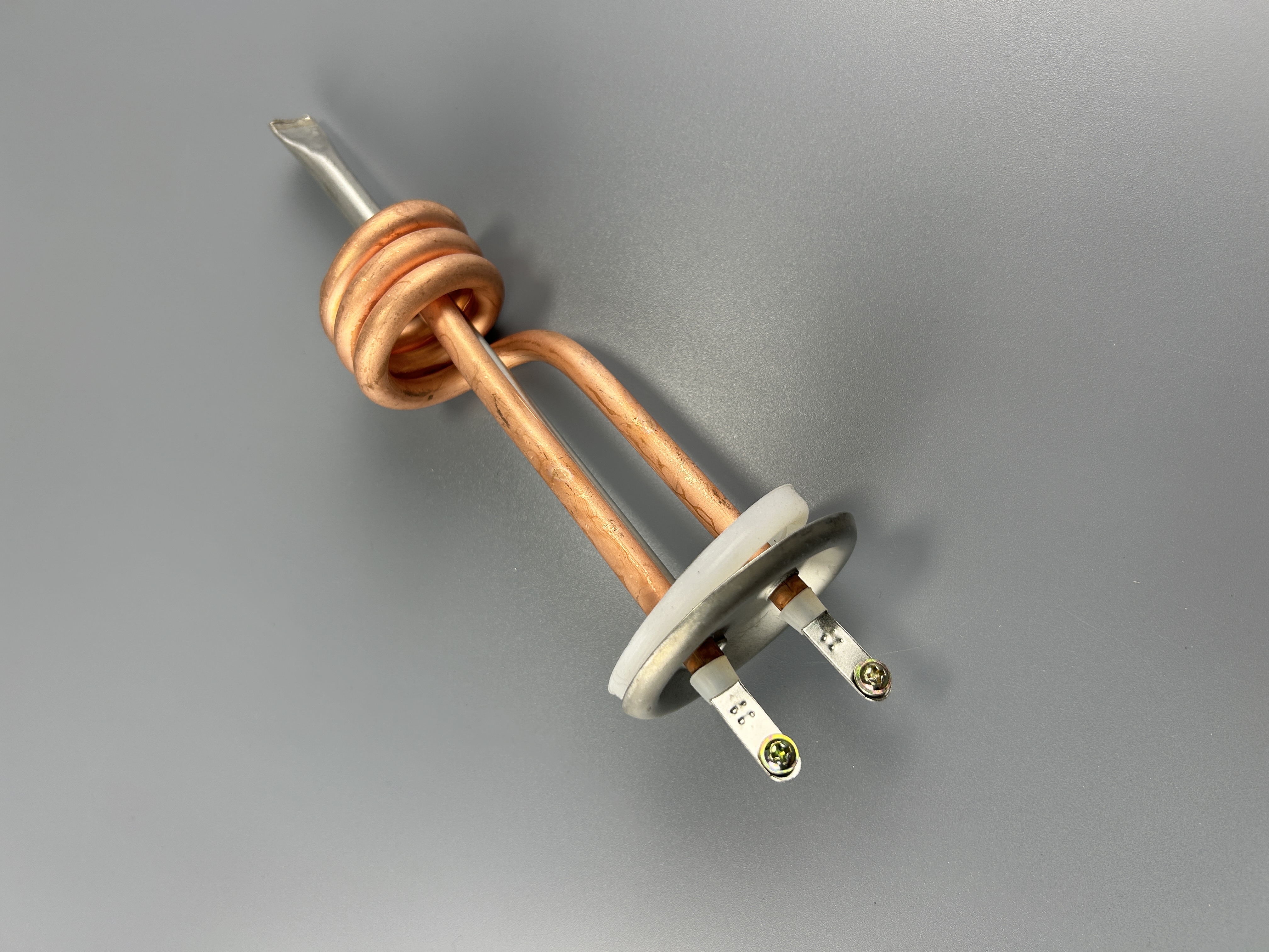 ТЭН фланец RF D64 3000W без анода (витой), медный с прокладкой