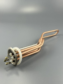 ТЭН фланец RF изогнутый D64/1000W+500W медь, с прокладкой