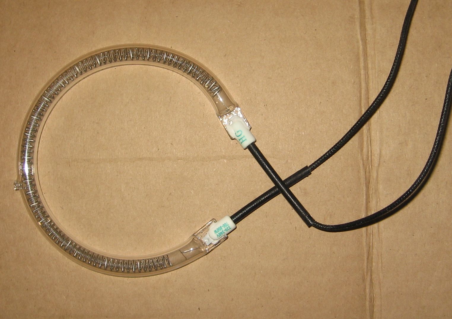 ТЭН на аэрогриль 500W 220-240V d=100мм (стекло) (01404421)