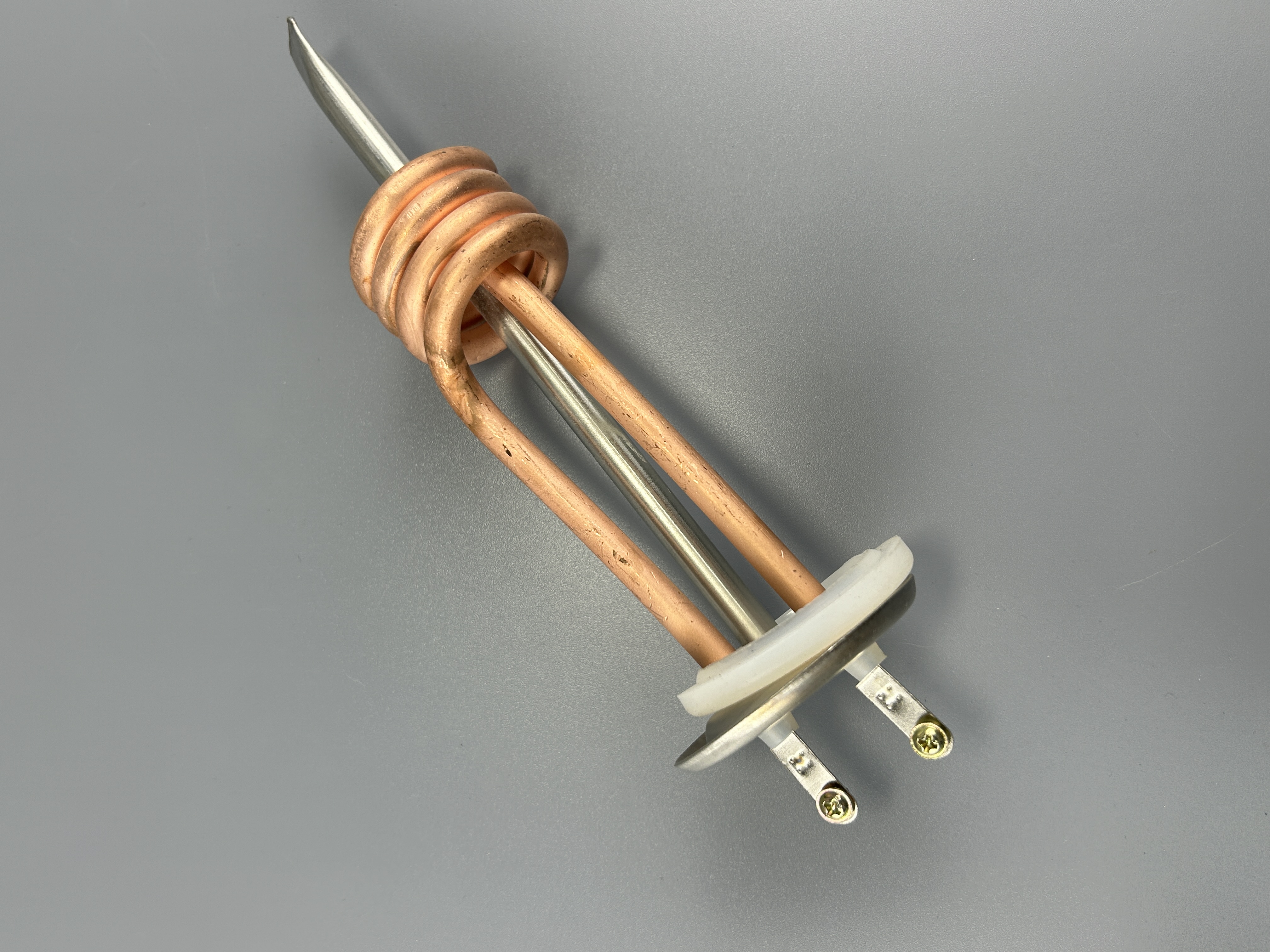 ТЭН фланец RF D64 2000W без анода (витой), медный с прокладкой