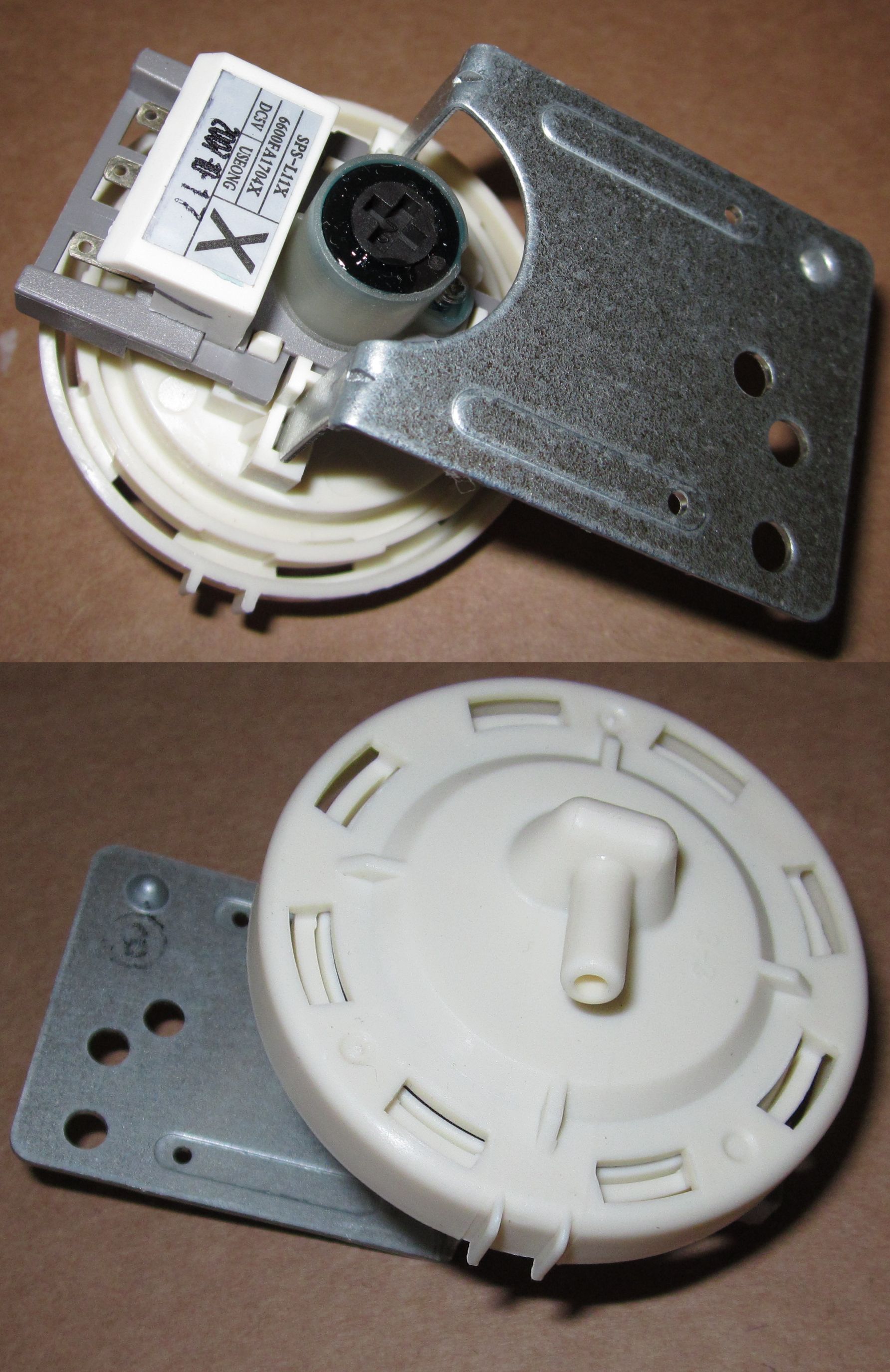 Датчик уровня воды (прессостат) для стиральной машины LG (6600FA1704X / 4072726)