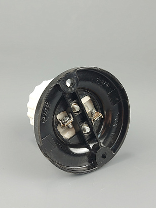 Керамический патрон Е27 прямой фланец (ЕЛКОН)