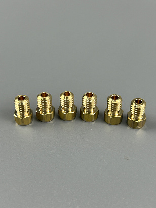 Комплект сопел (форсунок) М6x1,0 Гефест серий 5100, 5200, 6100 (до 2009 г.в) под сжиженный газ