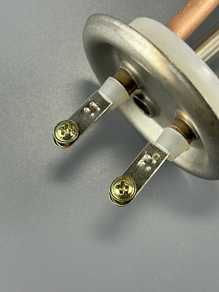 ТЭН фланец RF D64 2000W без анода (витой), медный с прокладкой