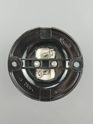 Керамический патрон Е27 прямой фланец (ЕЛКОН)