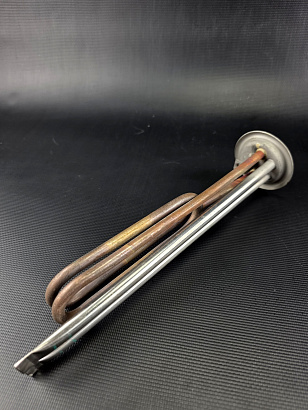 ТЭН фланец RF D64 1500W М6 скрепка, медный, для Polaris