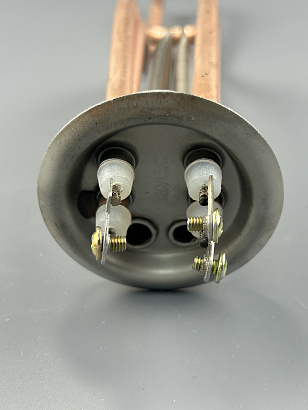 ТЭН фланец RF изогнутый D64/1000W+500W медь, с прокладкой
