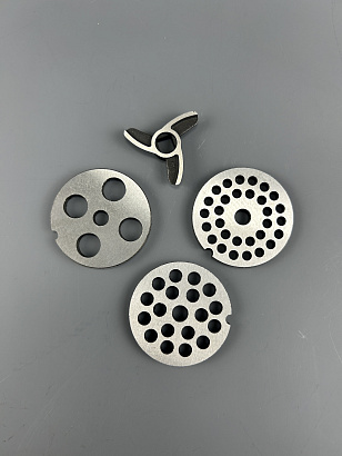 Комплект нож и решетки (d 8х54 мм.) для отечественных мясорубок (4 предмета) 