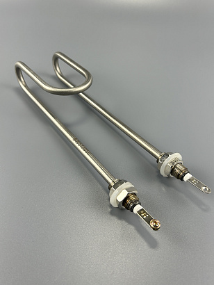 ТЭН водяной 1,5 кВт 230В G1/4" (13.5мм) нержавейка, прямой с обратным загибом, L-220 мм