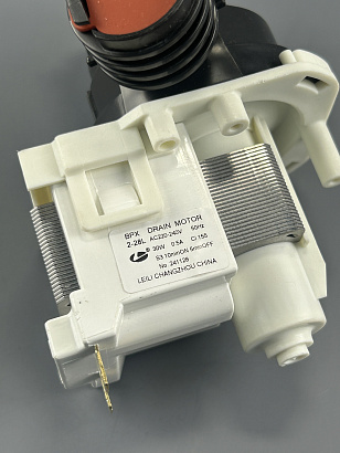 Насос посудомоечной машины 3 защелки Leili BPX2-28L 30W с улиткой, клеммы назад