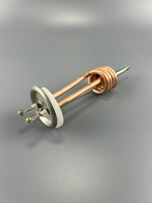 ТЭН фланец RF D64 2000W без анода (витой), медный с прокладкой
