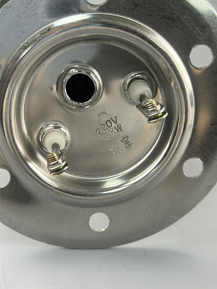 ТЭН фланец RF D112 1500W спираль, нержавейка, с прокладкой, под 6 болтов