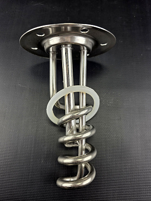 ТЭН фланец RF D112 2000W спираль, нержавейка, с прокладкой, под 6 болтов