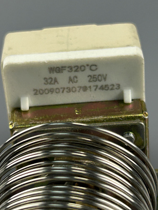 Термостат капиллярный регулируемый 50-320C WGF320 32A 250V L-2500 мм