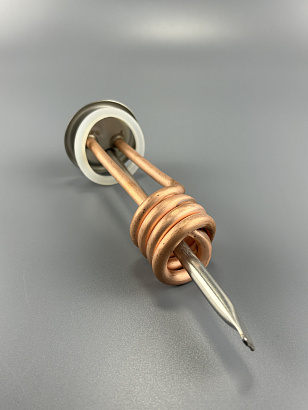 ТЭН фланец RF D64 2000W без анода (витой), медный с прокладкой